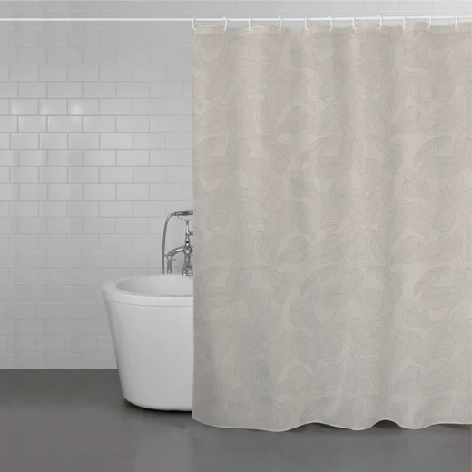 Weva Banana Leaves Water Proof Shower Curtain - 200x240 Cm - Light Purple Weva Banana Leaves Water Proof Shower Curtain - 200x240 Cm - Light Purple