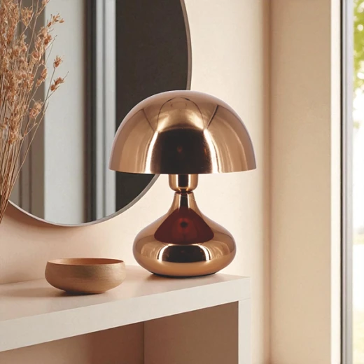 Weva Mushroom Table Lamp – 25 cm – Copper - Weva - Image 3