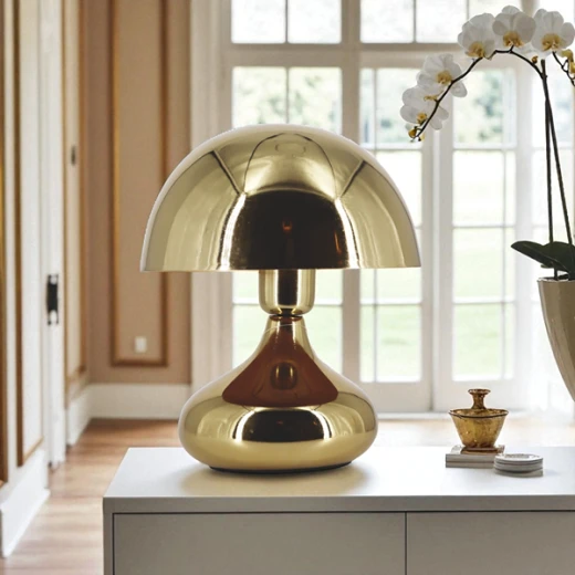 Weva Mushroom Table Lamp – 25 cm – Gold - Weva - Image 3