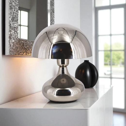 Weva Mushroom Table Lamp – 25 cm – Silver - Weva - Image 4