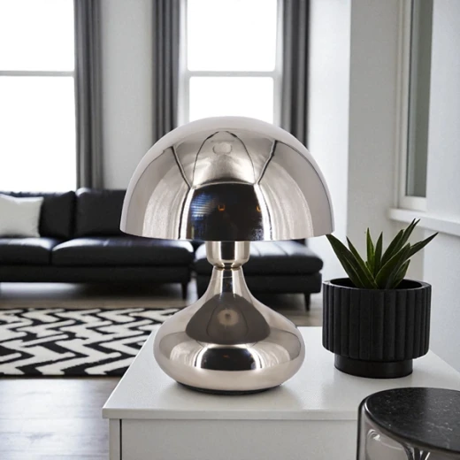 Weva Mushroom Table Lamp – 25 cm – Silver - Weva - Image 3