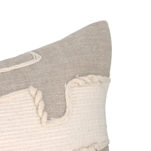 Nova Home Relic Embroidered Cushion Cover – Taupe – 35x60 cm - Nova Home - Image 2