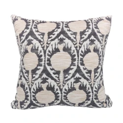 Nova Home Talisman Embroidered Jacquard Cushion Cover – 50x50 cm – Taupe