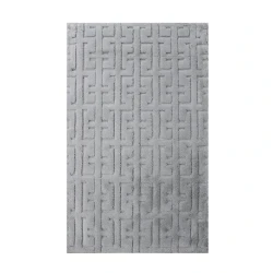 Nova Home Framework Cotton Bath Rug -70x120 Cm - Light Grey