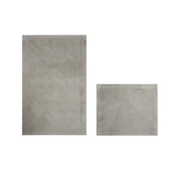 Nova Home Albana Cotton Bath Rug Set - 2Pcs - Beige