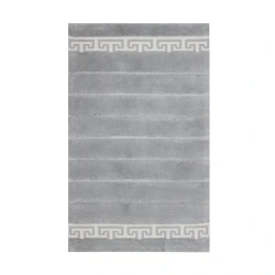 Nova Home Eres Cotton Bath Rug -70x120 Cm - Light Grey