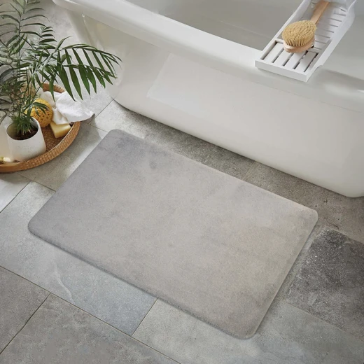 Nova Home Cushira Memory Foam Non-Slip Bath Mat - 50x80 Cm -Grey Nova Home Cushira Memory Foam Non-Slip Bath Mat - 50x80 Cm -Grey