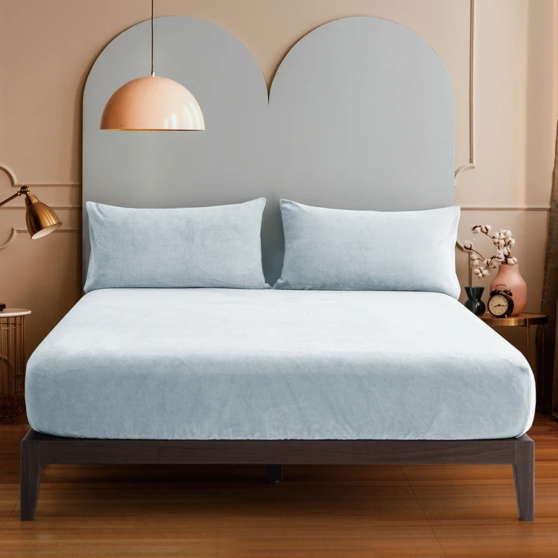 Nova Home WarmFit Winter Microfleece Fitted Sheet Set - Single & Twin - 2 Pcs - Silver (Available in Sizes) - Nova Home