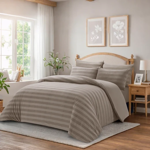 Nova Home Velvora Winter Velvet Duvet Cover Set - Queen - Taupe - Nova Home - Image 10