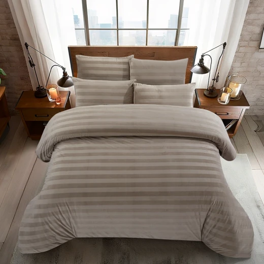Nova Home Velvora Winter Velvet Duvet Cover Set - Single/Twin - Taupe - Nova Home - Image 3