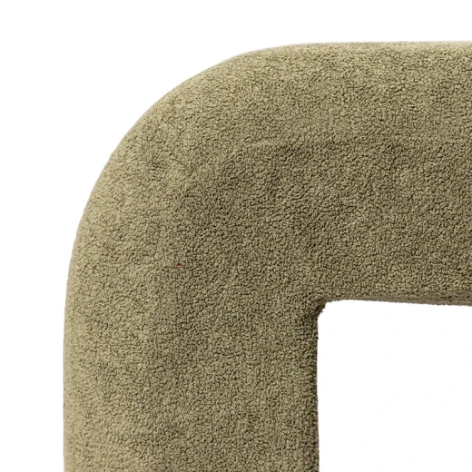 Weva Archi Terry Channeled Small Stool & Bench – Brown | Elegant Ribbed Fabric Upholstery with Modern Arched Design - Weva - Image 4