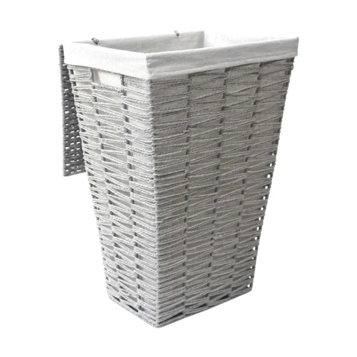 Weva Kora Paper Woven Laundry Basket – Grey - Weva - Image 2