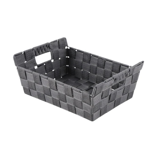 Weva PP Storage Basket – Small Size, Charcoal Color, Durable Plastic Design, Multi-Purpose Organizer for Home & Office, Dimensions 28×20×11.5 cm - Weva - Image 2