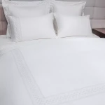 نوفا هوم Cotton Prime طقم وجه لحاف - قطن 100% ، 400 خيط لكل انش مربع - مجوز & مجوز كبير - 7 قطع - أبيض - نوفا هوم