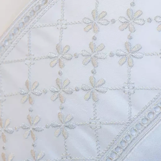 نوفا هوم Cotton Prime طقم وجه لحاف - قطن 100% ، 400 خيط لكل انش مربع - مجوز & مجوز كبير - 7 قطع - أبيض - نوفا هوم - Image 5