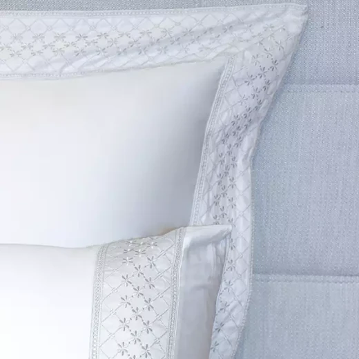 نوفا هوم Cotton Prime طقم وجه لحاف - قطن 100% ، 400 خيط لكل انش مربع - مجوز & مجوز كبير - 7 قطع - أبيض - نوفا هوم - Image 6
