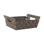 Weva PP Large Storage Basket – Brown Color, Durable High-Quality Plastic, Perfect for Organizing Home and Office, Multi-Purpose for Storing Daily Items and Accessories, Dimensions 32×25×9 cm - Weva