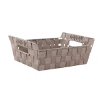 Weva PP Large Storage Basket – Taupe Color, Durable Plastic Design, Multi-Purpose Organizer for Home and Office, Dimensions 32×25×9 cm - Weva