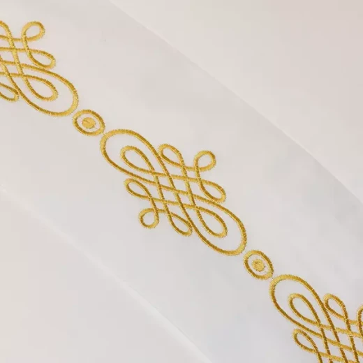 Nova Home RUBY Embroidery Duvet Cover Set - 100% Cotton, 400 Thread - King & Super King - 7 Pcs - White & Gold - Nova Home - Image 13