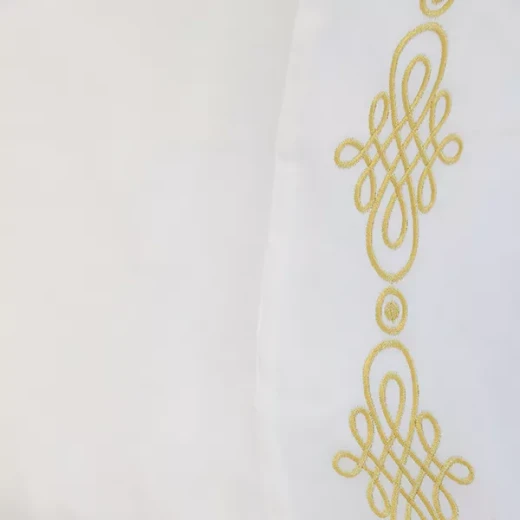 Nova Home RUBY Embroidery Duvet Cover Set - 100% Cotton, 400 Thread - King & Super King - 7 Pcs - White & Gold - Nova Home - Image 6