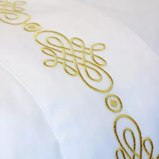Nova Home RUBY Embroidery Duvet Cover Set - 100% Cotton, 400 Thread - King & Super King - 7 Pcs - White & Gold - Nova Home - Image 7