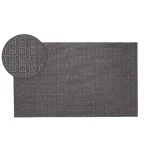 Nova Home Blocks Outdoor mat W & Rubber Backing - 60x90 cm - Charcoal - Nova Home