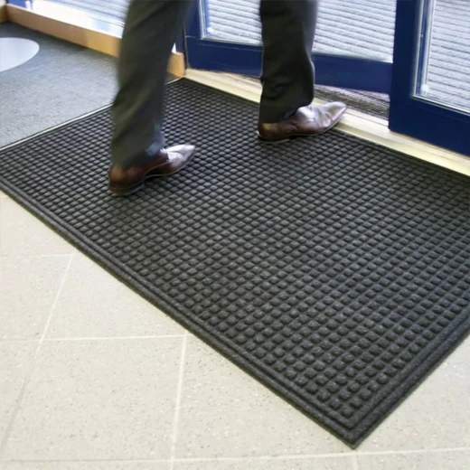 Nova Home Blocks Outdoor mat W & Rubber Backing - 45x75 cm - Charcoal - Nova Home - Image 3