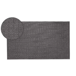 Nova Home Blocks Outdoor mat W & Rubber Backing - 45x75 cm - Charcoal