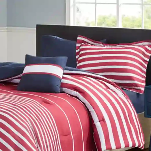 Nova Home "Myls" Comforter Set - 7 Pcs Queen - Red - Nova Home - Image 2