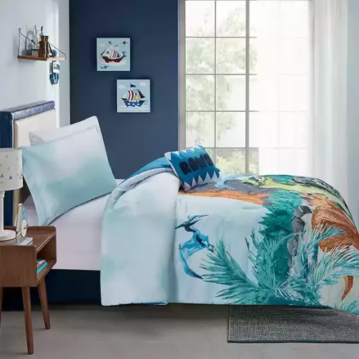 Nova Home Tucker Dinosaur Kid's Comforter Set - 5 Pcs - Single & Twin - Blue - Nova Home - Image 7