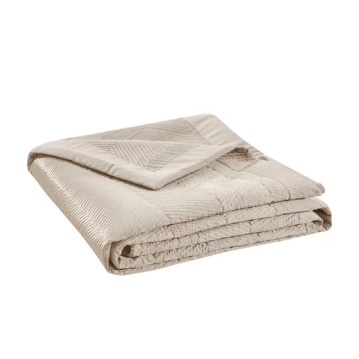 Nova Home Yildiz Satan Bed Spread Set - 3pcs - King & Super King - Gold - Nova Home - Image 9