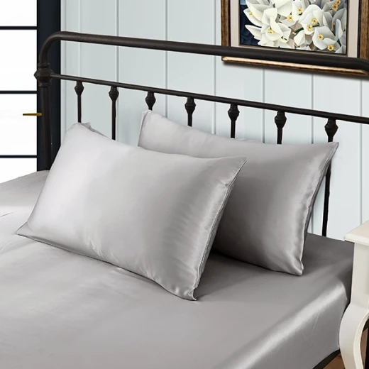 Lilysilk Plain Pillow Case - 50x75 CM - Silver - Lilysilk - Image 4