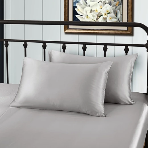 Lilysilk Plain Pillow Case - 50x75 CM - Silver - Lilysilk - Image 3