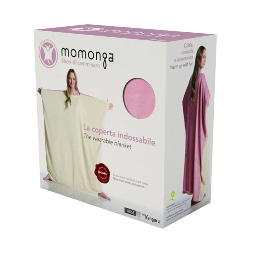 Kanguru Momonga  Rose Wearable Blanket - 120 Cm - Rose & Ivory - KANGURU - Image 4