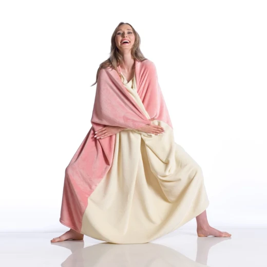 Kanguru Momonga  Rose Wearable Blanket - 120 Cm - Rose & Ivory - KANGURU - Image 3