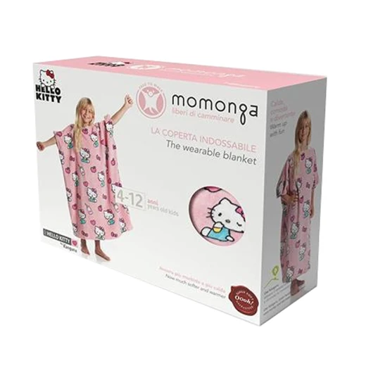 كانجرو "Momonga Hello Kitty" حرام اللبس للأطفال - 80x90 سم - زهري - كانغرو - Image 7