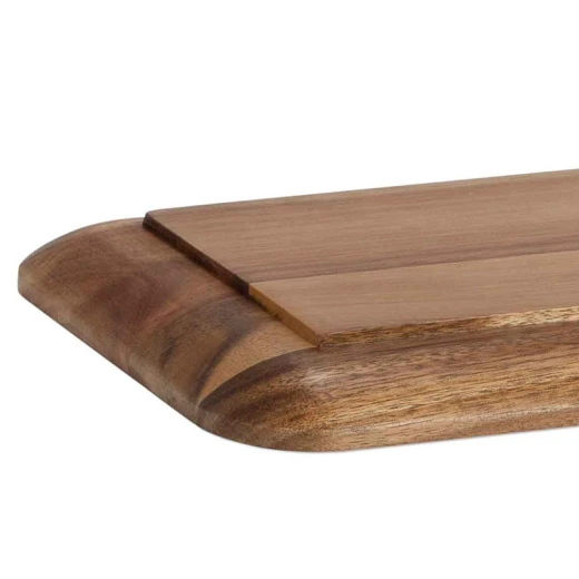 Andrea Acacia Wood Kitchen Tray | Versatile Natural Rectangular Serving Board 12 x 25 x 2 cm - Andrea - Image 2