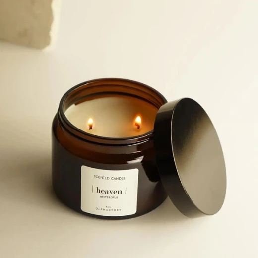شمعة معطرة أمبينتير ذا اولفاكتوري - 360 غم – زهرة اللوتس البيضاء - أمبيانتاير - Image 4