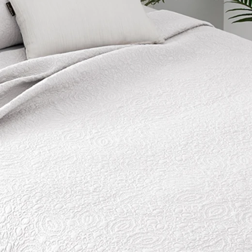 Manterol Bouti Summer Soft Plus Bed Spread Set - 3 Pcs - King & Super King - White - MANTEROL - Image 2