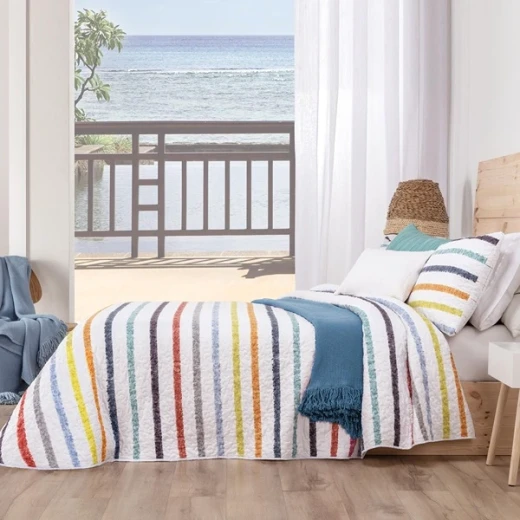 مينترول Bouti Colors طقم لحاف صيفي بوجهين - مجوز & مجوز كبير - 3 قطع - متعدد الألوان - مانتيرول - Image 3