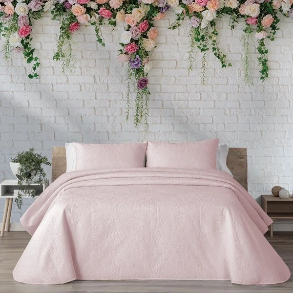 مينترول Bouti Summer Soft طقم لحاف صيفي - مجوز & مجوز كبير - 3 قطع - زهري - مانتيرول