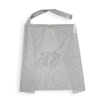 BabyJem Floral Nursing Cover (Grey) – Breathable Breastfeeding Apron with Adjustable Neck Strap and Multi-Purpose Pocket - BabyJem