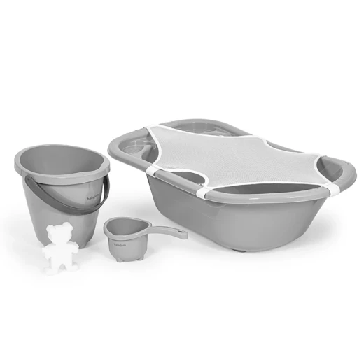 Babyjem Baby Bath Set - 5pcs - Soft Grey Babyjem Baby Bath Set - 5pcs - Soft Grey