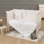 Funna Luna Chic Baby Bed Set - Universal - 8 Pcs - Silver - Funna Baby