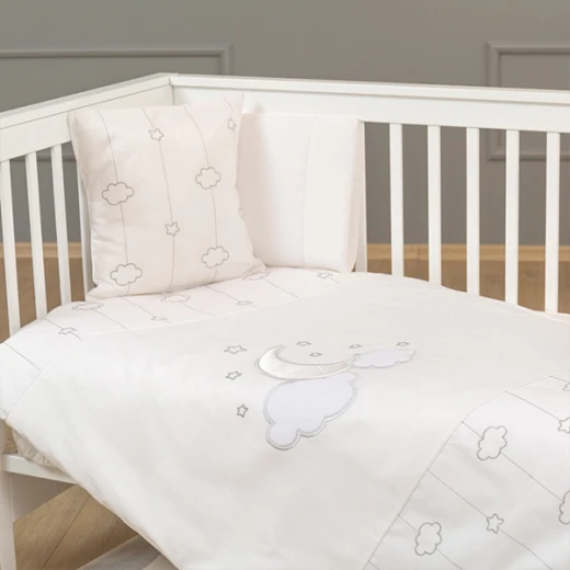 Funna Luna Chic Baby Bed Set - Universal - 8 Pcs - Silver - Funna Baby - Image 2