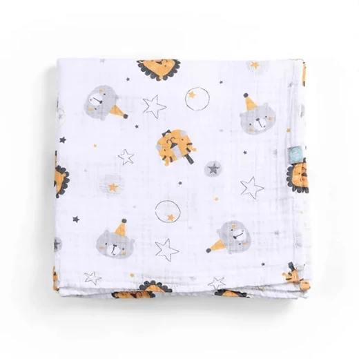 Funna Circus Blanket Set - 2 Pcs - 100% Cotton - Grey - Funna Baby - Image 2