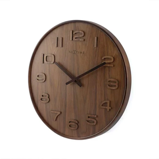 نكستايم "Wood Wood" ساعة حائط - حجم متوسط - بني - نكستايم - Image 2