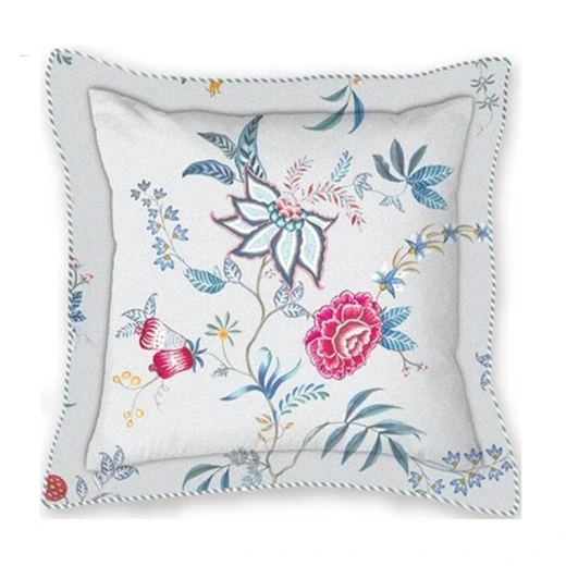 PIP Studio Flower Festival Filled Cushion – 45x45 cm – White - Bedding House - Image 2