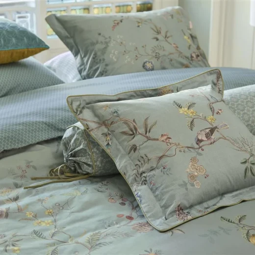 Bedding House Autunno Duvet Cover Set - 100% Cotton - 200 Thread - King & Super King - 3 Pcs - Light Blue - Bedding House - Image 8