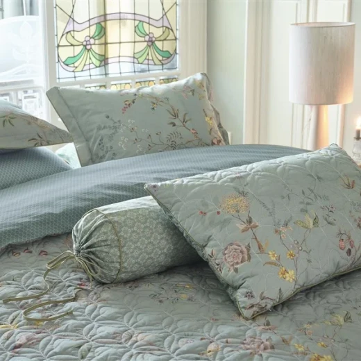 Bedding House Autunno Duvet Cover Set - 100% Cotton - 200 Thread - King & Super King - 3 Pcs - Light Blue - Bedding House - Image 6